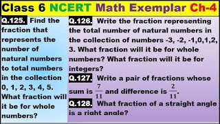 Class 6 Math Ch-4 Q 125 to 128 Math NCERT Exemplar Solution|MATH|NCERT|Fractions and Decimals|CBSE