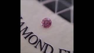 0 07 ct FANCY VIVID PURPLISH PINK ROUND GIA DIAMOND EXCHANGE FEDERATION