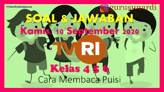 Belajar di TVRI Kelas 4-6 SD 🔥 Kamis 10 September 2020 🔥 TVRI live streaming hari ini