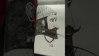 Chhatrapati shivaji Maharaj pencil art | #Shorts