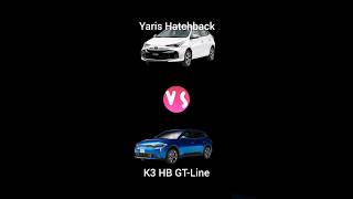 Toyota Yaris HB vs Kia K3 HB GT-Line (versiones tope).. #toyota #yaris #kia #k3 #automoviles #mexico