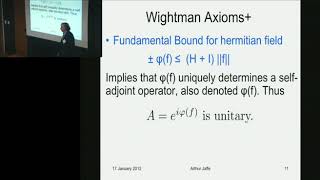 Arthur Jaffe - Constructive quantum field theory