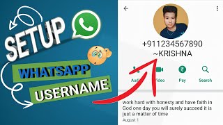 How To Apply Username On WhatsApp And Change User Name 🤫WhatsApp Name Setup