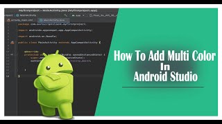 How to Add multiple Colour in Android Studio (Multi Colour Add in Colour File)