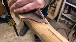 Guitar Making Timelapse. Carving a Volute on a Guitar Neck