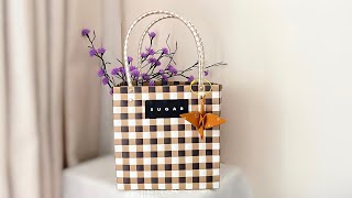 A bag for Autumn 这个颜色的手编菜篮子包真的太适合秋天了，让我们一起编起来吧#diybags #autumn #handmade #手编 #手工教程