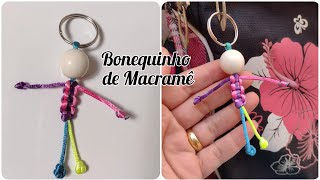 Bonequinho de macramê p/ chaveiro/pingente/brinco @vivendoaprendendo5110 @Sandraveracruz