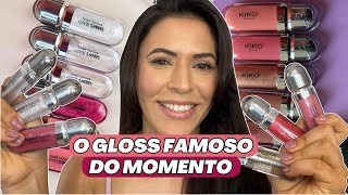 Testando Gloss Labial Sarahs Beauty: Dupe Gloss Kiko Milano 3D - Vale a fama toda? | Make com Lari