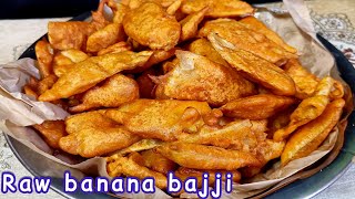 ,✨Iftar recipes 🌙-10 raw banana fritters/crispy banana pakora