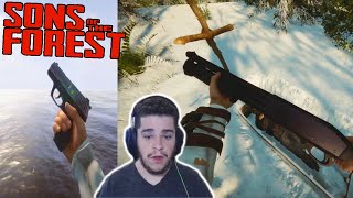 Life Raft Pistol & Shotgun Grave Location | Tech Armor Is Powerful! - Sons Of The Forest Part 8