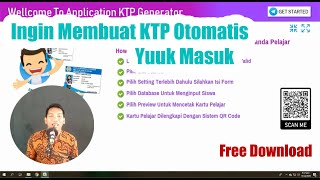 APLIKASI KTP GENERATOR BERBASIS EXCEL RASA DESKTOP [SEMUA JENJANG]