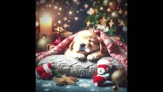 Puppy Sleeping Peacefully on Christmas Eve | Cozy Christmas Night