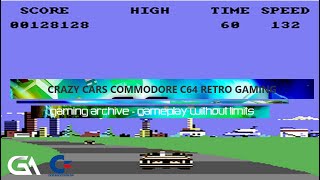 Commodore C64 CRAZY CARS 1984 Retro Gameplay Teaser Arcade Style Retro Gaming Vintage Gameplay