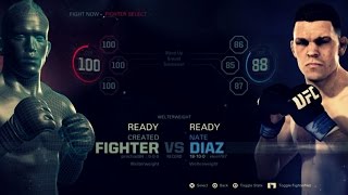 100 Overall Created Fighter -Vs- Nate Diaz《EA Sport UFC》