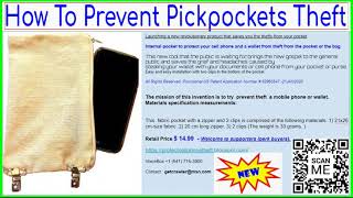 How To Prevent Pickpockets Theft