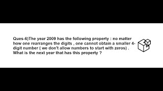 RIMC Solution 3rd June 2023. The year 2009 has the following property : no matter how one rearrange