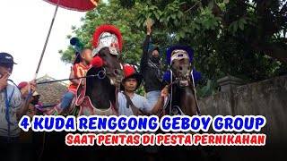 4 kuda renggong geboy grup tampil di acara pernikahan - horse dance videos