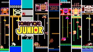 Donkey Kong Jr. Versions and Ports Gameplay Comparison (HD)