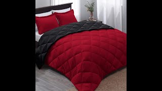 Red and Black Comforter Set