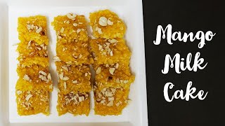 Mango Milk Cake Recipe | Mango Kalakand Recipe | Saute Time