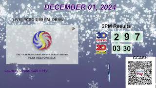 [LIVE] PCSO 2:00 PM DRAW - DECEMBER 01, 2024 LOTTO RESULTS