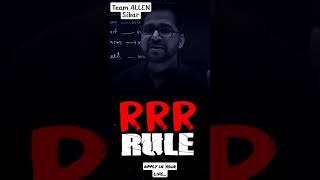 RRR RULE APPLY IN YOUR LIFE... #allenite#allensikar#short#sikar#motivation#allenamentoSubscribe now