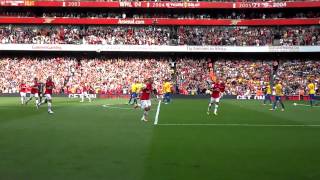 FROM THE STAND: Lucas Podolski's goal against Southampton