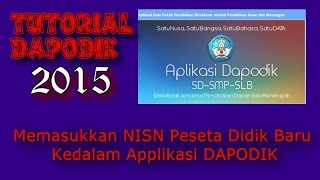 TUTORIAL DAPODIK 2015 - Cara Memasukkan NISN Kedalam Applikasi Dapodik