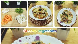 Creamy Vegetable Recipe | Fibre Rich | Mushroom | Beans | Cauliflower | Carrot #recipe #easyrecipe