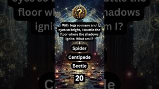 Can You Solve This Scuttling Riddle? 🕷️ #shorts #riddles #animals #insects