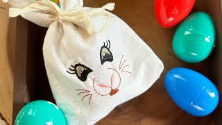 How to make the DIME Bunny Treat Bag - Weekly Free Machine Embroidery Designs