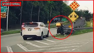 ABANG RIDER TERSONDOL DIVIDER MENGEL4K KERETA,TENGOK APA BERLAKU.