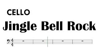 Jingle Bell Rock Cello Sheet Music Backing Track Partitura