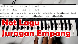 Not Lagu Juragan Empang - Not Piano / Pianika untuk Drum Band / Marching Band Mudah Dipelajari