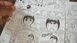 Caneta Big em ação "HQ Rock Lee SD estilo anime"