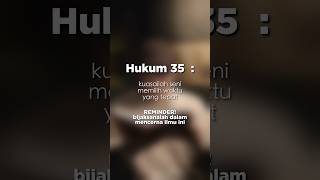 Seni memilih waktu yang tepat. Hukum ke 35 dari 48 hukum kekuasaan.