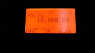 XSQ/Guangzhou Radio, Guangzhou, China, 16880 kHz CW channel marker, 15.01.2012