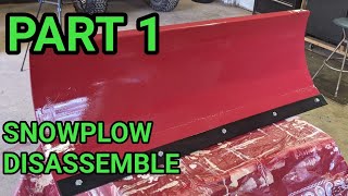 Wheel Horse Snow Plow Replacing Worn Out Metal Disassemble Part 1