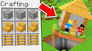 Fiz uma Base Secreta usando poucos itens no Minecraft!