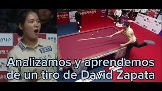 Analizamos y apredemos de esta posición de David Zapata.  Billar a 3 bandas. NIVEL AVANZADO