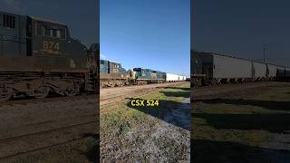 CSX 524 with 128, 3177, 7570, 874 & ex-L&N 2024 #CSX @CameraBryan #trainvideo #athensalabama #train