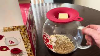 Review of Ecolution Micro-Pop Popper, Glass Microwave Popcorn Maker with Dual Function Lid