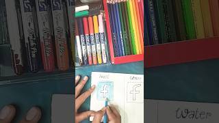 pencil  vs water colour  F  logo challenge