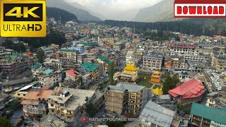 🎁4K Panorama of a small asian town in the mountains | DAILY NATURE FOOTAGE