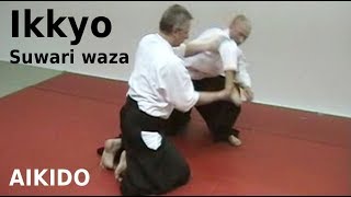 Aikido - IKKYO - suwariwaza, seated training, by Stefan Stenudd in 2003