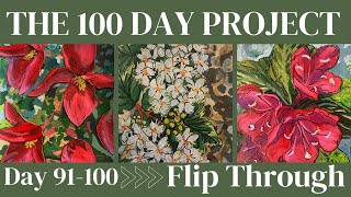 Day 91-100 of The 100 Day Project Flip Through