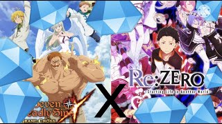 500+ GEMS RE:ZERO COLLAB BANNER SUMMONS! | Seven deadly sins grand cross