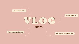 VLOG: 1 DIA COMIGO | LAVEI BANHEIRO | VITAMINA DE ABACATE | PLANTEI AS SUCULENTAS | FIQUEI SEM LUZ