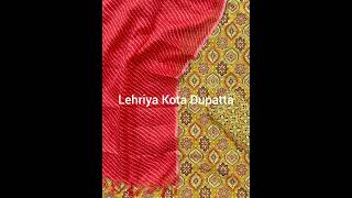 Ajrakh Print Suits With Kota Lehriya Dupatta @stunningwear