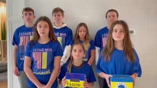 Polish-American kids from Manhasset stand with Ukrainian families